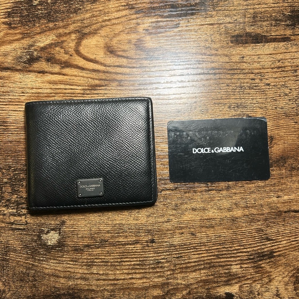 Dolce & Gabbana Black Textured Wallet
